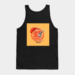 Double Happiness Koi Fish with Red Symbol - Hong Kong Retro Tank Top